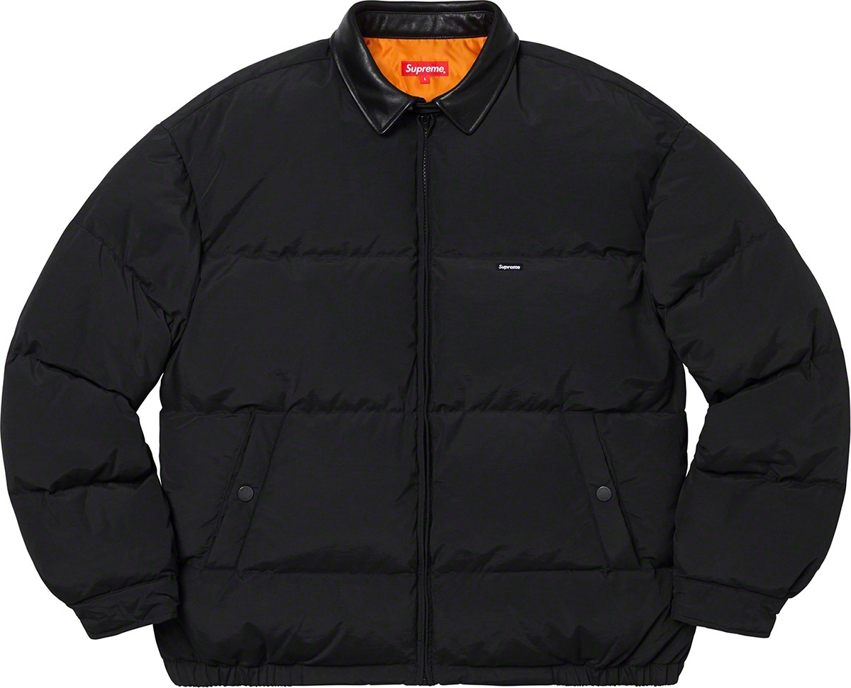 Leather Collar Puffy Jacket view 15